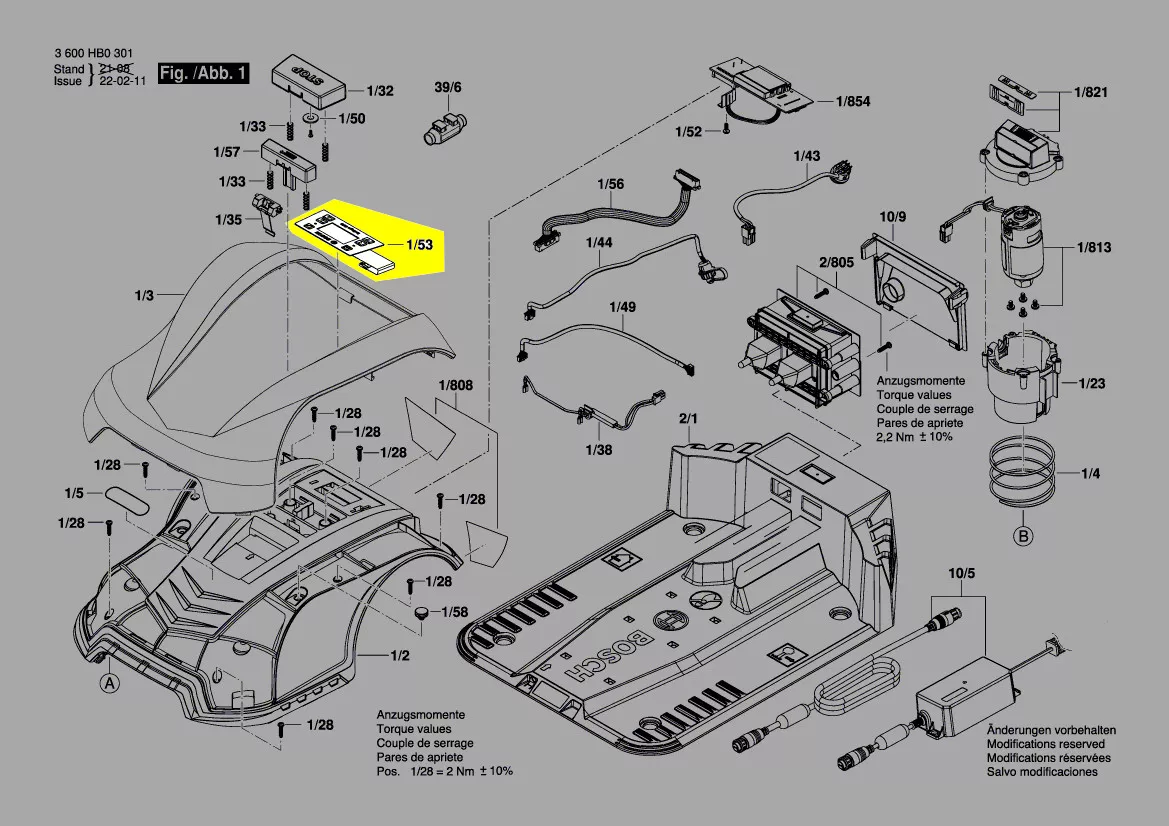 Afficheur membrane réf. F 016 L90 942 Bosch